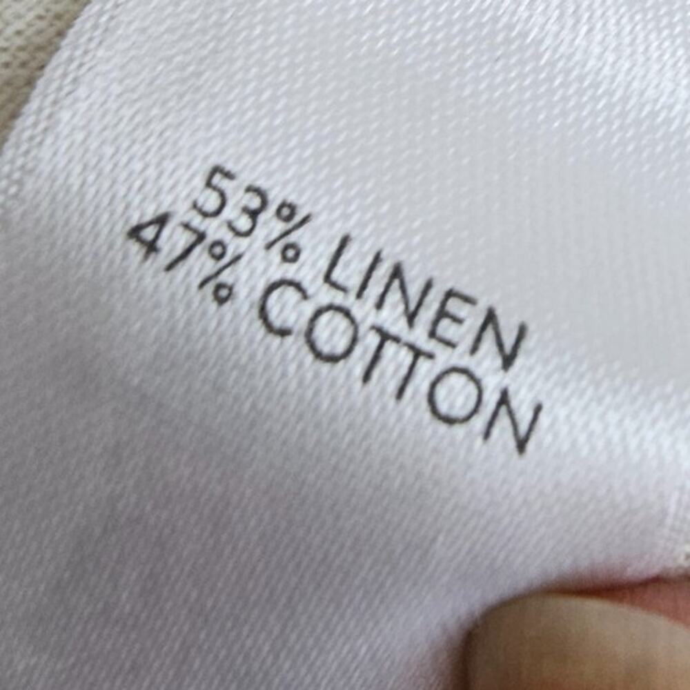 J. Jill Women Linen Cotton Striped Blazer Plus Size 1X Lagenlook Minimalist Open - Picture 7 of 9